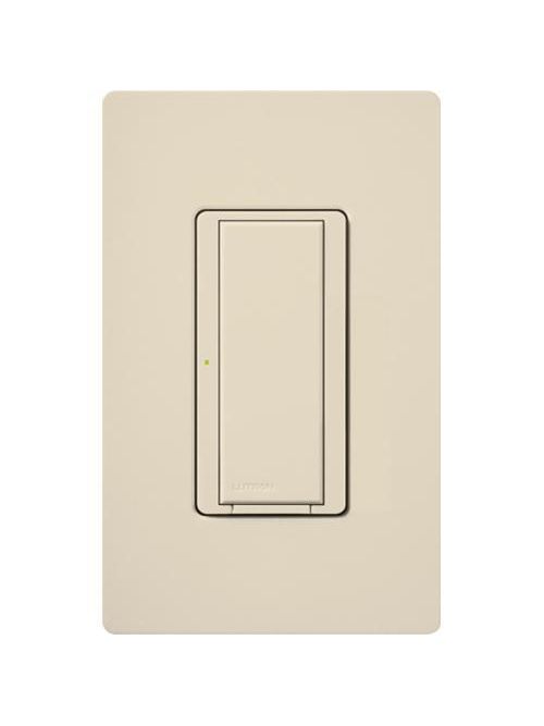 Product image for Lutron MRF2-8S-DV-LA 1-Pole/Multi-Location 8 Amp 120/277 VAC Light Almond Wall Dimmer Switch