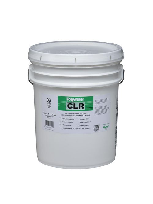 American Polywater CLR-640 5 Gallon Pail 6.5 to 8 pH Clear Cable Lubricant American Polywater CLR-640 5 Gallon Pail 6.5 to 8 pH Clear Cable Lubricant