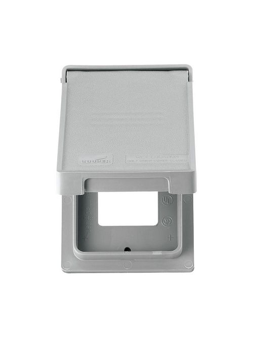 Eaton Wiring Devices S2966 1-Gang Gray Non-Metallic GFCI/Decorator Weather Protective Cover Eaton Wiring Devices S2966 1-Gang Gray Non-Metallic GFCI/Decorator Weather Protective Cover