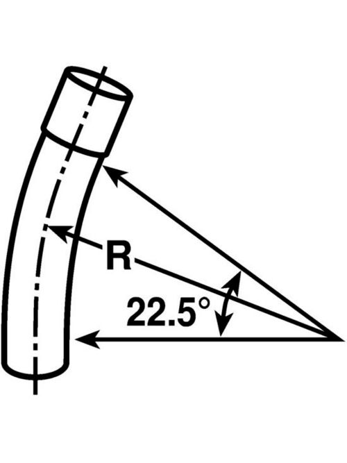 Carlon UA5AH 1-1/2 Inch Diameter Schedule 40 Standard 22-1/2 Degree Elbow Carlon UA5AH 1-1/2 Inch Diameter Schedule 40 Standard 22-1/2 Degree Elbow