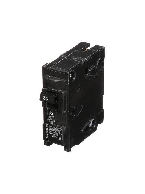 Siemens MP130 1-Pole 120 VAC 30 Amp 10 kA Plug-In Circuit Breaker Siemens MP130 1-Pole 120 VAC 30 Amp 10 kA Plug-In Circuit Breaker