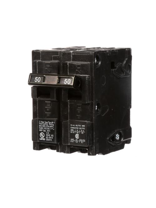Siemens MP250 2-Pole 120/240 VAC 50 Amp 10 kA Plug-In Common Trip Circuit Breaker Siemens MP250 2-Pole 120/240 VAC 50 Amp 10 kA Plug-In Common Trip Circuit Breaker