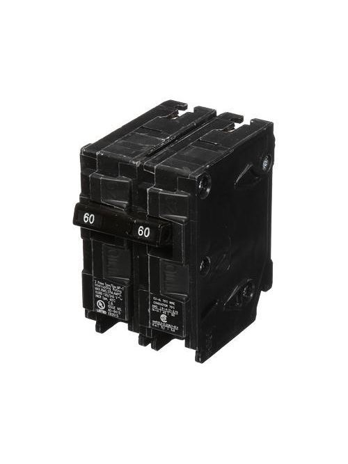 Siemens MP260 2-Pole 120/240 VAC 60 Amp 10 kA Plug-In Common Trip Circuit Breaker Siemens MP260 2-Pole 120/240 VAC 60 Amp 10 kA Plug-In Common Trip Circuit Breaker