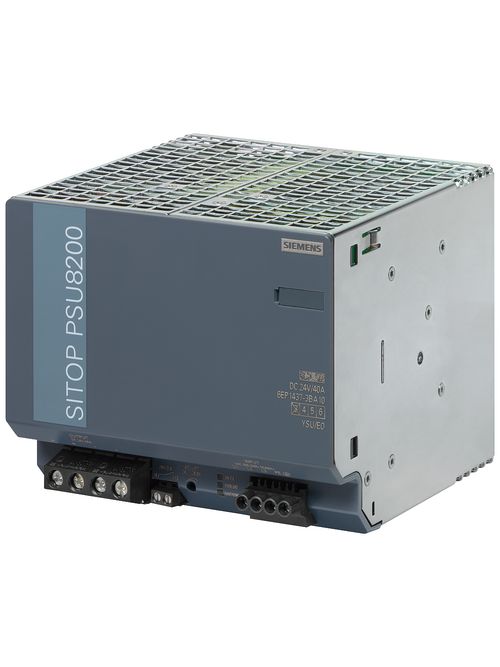 Product image for Siemens 6EP14373BA10 400 to 500 VAC Input 24 VDC 40 Amp Output Stabilized Power Supply