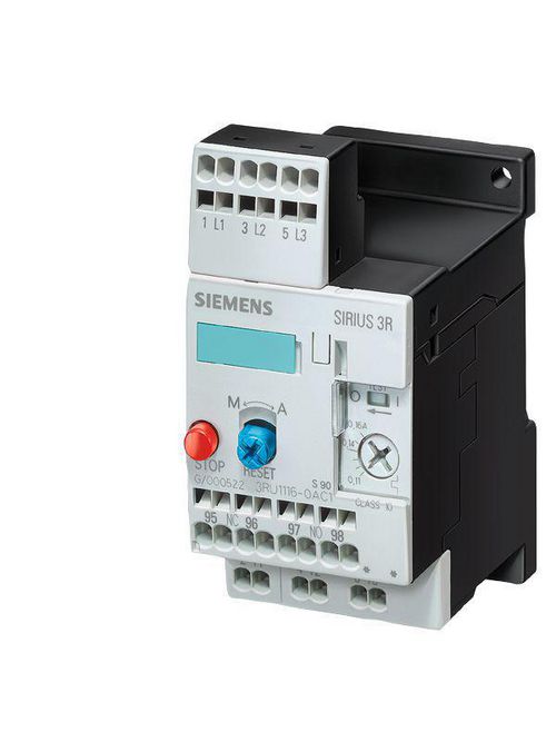 Product image for Siemens 3RU1116-1CB0 690 VAC 1.8 to 2.5 Amp 3-Pole 1NO 1NC Thermal Overload Relay