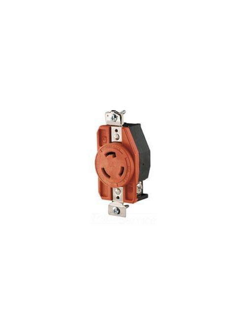 Product image for Eaton Wiring Devices IGL530R 30 Amp 125 VAC 2-Pole 3-Wire NEMA L5-30 Orange Isolated Ground Locking Single Receptacle