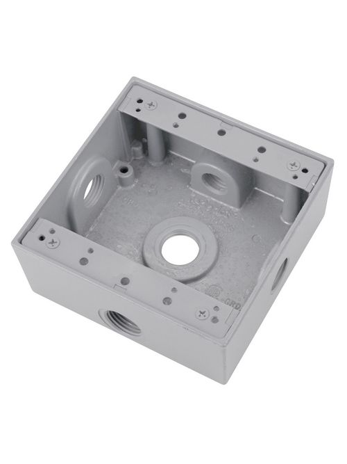 Red Dot 2IH5S2-2 5- Hole 2-Gang 1/2 Inch Hubs Raintight Device Box Red Dot 2IH5S2-2 5- Hole 2-Gang 1/2 Inch Hubs Raintight Device Box