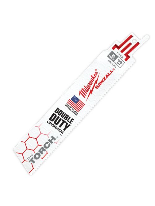 Milwaukee 48-00-5782 6" x 1" x .042" x 14TPI Torch™ SAWZALL® Blade, Metal Cutting (5/Pack) Milwaukee 48-00-5782 6" x 1" x .042" x 14TPI Torch™ SAWZALL® Blade, Metal Cutting (5/Pack)