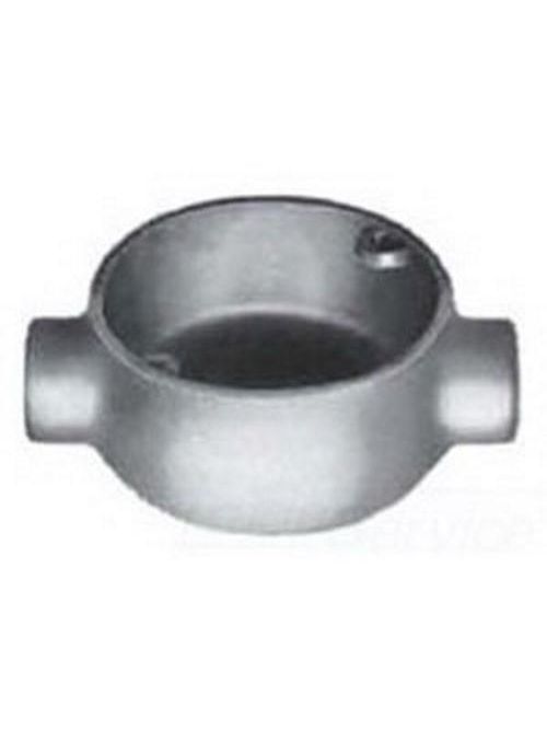 Product image for Appleton SEHC-50 4" Round Conduit Outlet Box, C-Type, (2) 1/2" Hubs, Malleable Iron