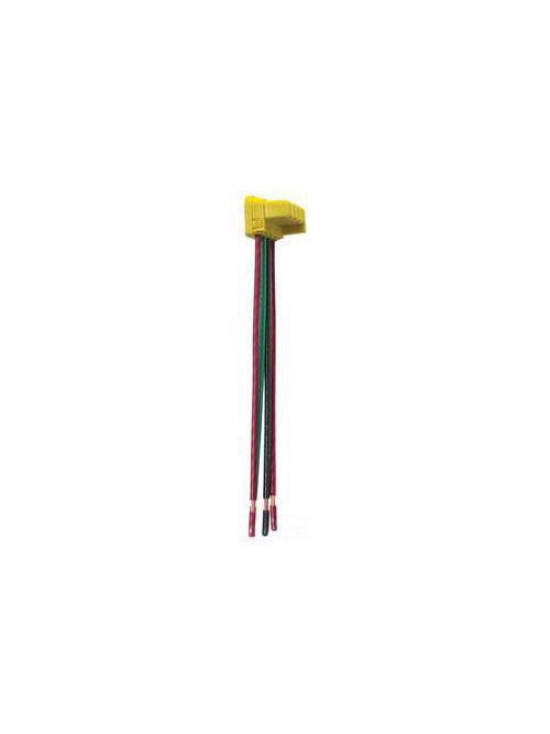 Product image for Pass & Seymour PTS6-STR4-277 PlugTail™ Connector, 3Way Switch, 4-wire Stranded, 6" - Green, Brown, Yellow, Yellow