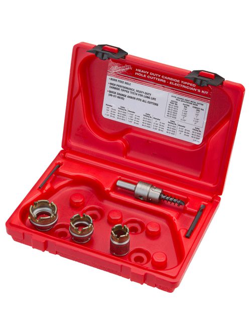 Milwaukee 49-22-8300 5pc Electrician's Sheet Metal Carbide Cutter Kit Milwaukee 49-22-8300 5pc Electrician's Sheet Metal Carbide Cutter Kit