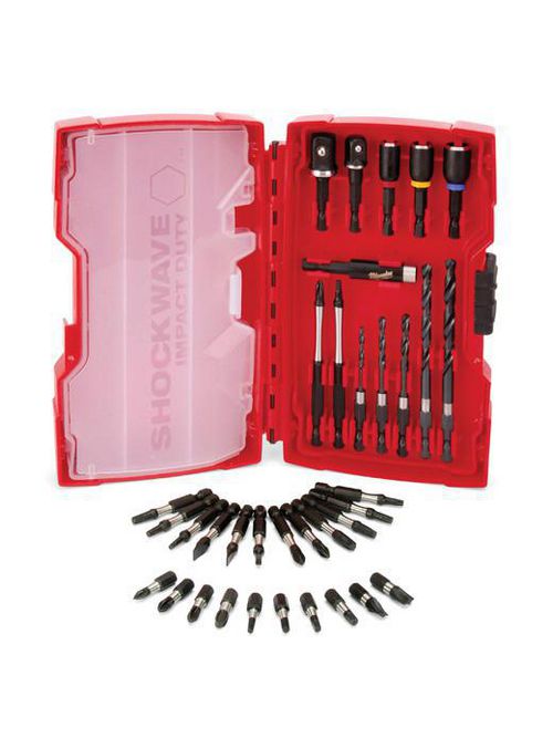 Product image for Milwaukee 48-32-4402 SHOCKWAVE™ 35pc Drilling & Driving Bit Set