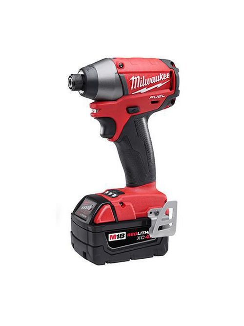 Product image for Milwaukee 2653-22 M18 FUEL™ 1/4" Hex Impact Driver Kit w/Battery & Charger