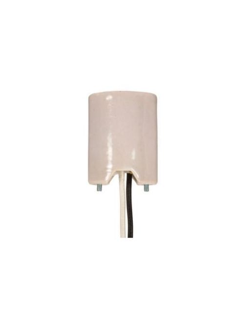 Product image for Satco 80/1530 Keyless Porcelain Mogul Socket, Mounting Screws Held Captive, 2 Wireways, 1/2" Strip Leads