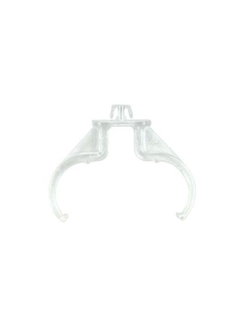Product image for Satco 80/1604 2G11 Lamp Support Clips - Clear Horizontal Clip UV Stable Polycarbonate Panel Thickness .023 - .039 (0.58 -0.99) Max. Including paint 1 1/4"H x 15/8"W