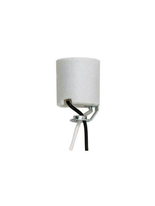 Product image for Satco 90/760 Keyless Porcelain Socket With Hickey; 10" Leads; Unglazed; 660W; 250V