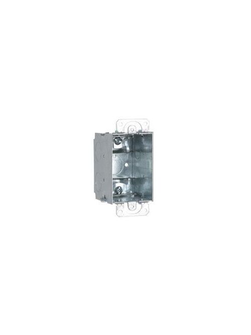 RACO 570RAC 2 x 3 x 2-3/4 Inch 14 In Pre-Galvanized Steel Plaster Ear Mount Gangable Switch Box RACO 570RAC 2 x 3 x 2-3/4 Inch 14 In Pre-Galvanized Steel Plaster Ear Mount Gangable Switch Box