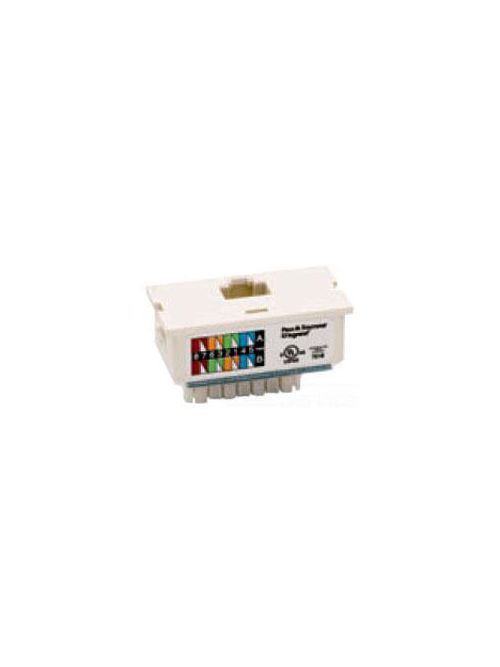 Product image for Pass & Seymour 2A145-CC6 Single Port RJ45 Category 6, T568A/B Universal Wiring