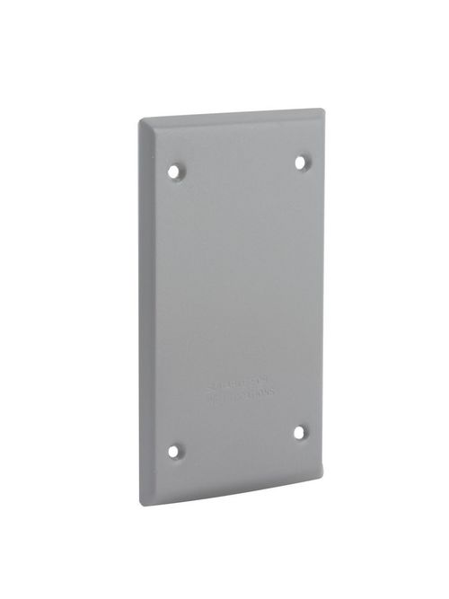 Bell 5174-0 1-Gang Gray Powder Coated Metallic Vertical/Horizontal Box Mount Blank Weatherproof Box Cover Bell 5174-0 1-Gang Gray Powder Coated Metallic Vertical/Horizontal Box Mount Blank Weatherproof Box Cover