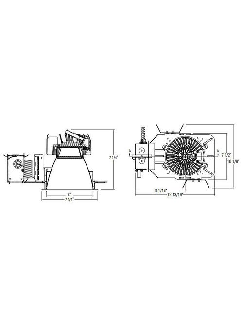 Product image for LOL C6L20N1 CALC. 6" 2000 LUMEN LED DWNLGHT NON-IC FRAME 120V