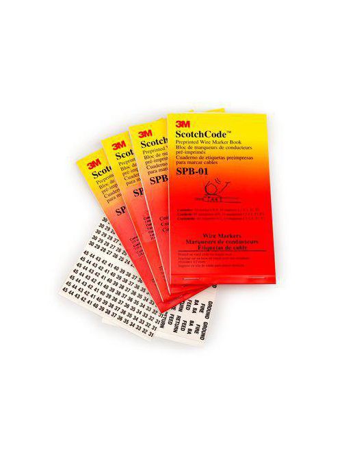 3M Electrical SPB-04 1 2 3 Legend Pre-Printed Wire Marker Book 3M Electrical SPB-04 1 2 3 Legend Pre-Printed Wire Marker Book