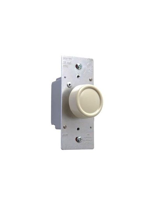 Product image for Pass & Seymour R600-PI Incandescent Rotary Dimmer, 600W, Single Pole - Ivory