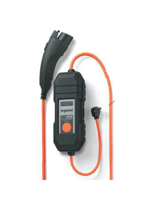 Product image for Legrand|Pass & Seymour L1EVSE Level 1 Portable Electric Vehicle Charger, 1.4kW, 12A 120V