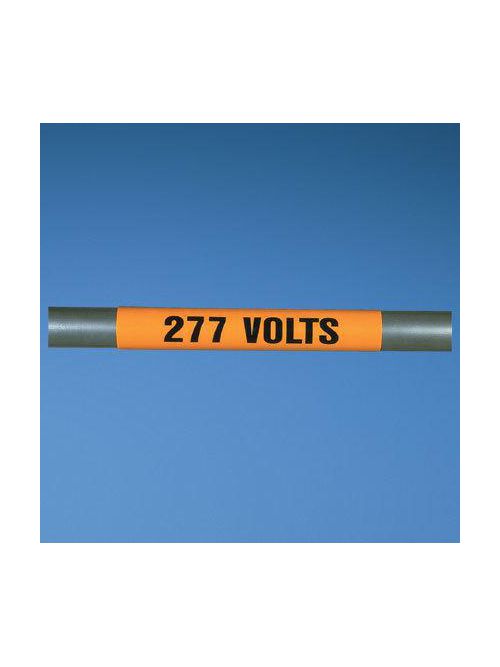 Panduit PCV-277BY 1.13 x 4.5 Inch Black/Orange Vinyl Legend 277 Volts Voltage Marker Panduit PCV-277BY 1.13 x 4.5 Inch Black/Orange Vinyl Legend 277 Volts Voltage Marker