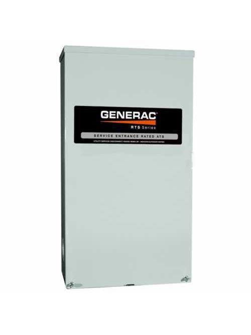 Product image for GENERAC RTSE100A3 RTS SWITCH SERVICE ENTRANCE RATED 100AMPS 120/240V 1PH NEMA 3R CSA SERVICE RATED COMPLIANT