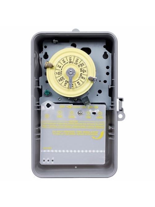 Intermatic T103P NEMA 3R Plastic Case 125 VAC 60 Hz 40 Amp DPST Electromechanical Time Switch Intermatic T103P NEMA 3R Plastic Case 125 VAC 60 Hz 40 Amp DPST Electromechanical Time Switch