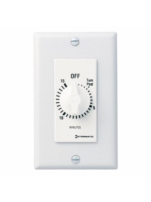 Intermatic FD15MWC 15 Minute 125 to 277 VAC 60 Hz SPST White Countdown Timer Intermatic FD15MWC 15 Minute 125 to 277 VAC 60 Hz SPST White Countdown Timer