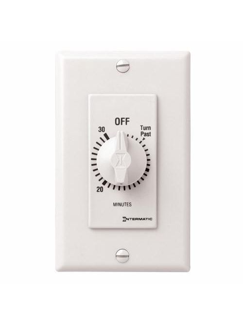 Intermatic FD30MWC 30 Minute 125 to 277 VAC 60 Hz SPST White Countdown Timer Intermatic FD30MWC 30 Minute 125 to 277 VAC 60 Hz SPST White Countdown Timer