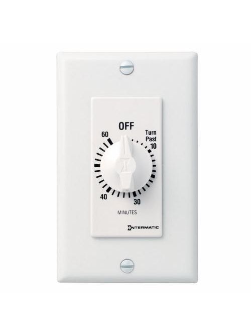 Intermatic FD60MWC 60 Minute 125 to 277 VAC 60 Hz SPST White Countdown Timer Intermatic FD60MWC 60 Minute 125 to 277 VAC 60 Hz SPST White Countdown Timer