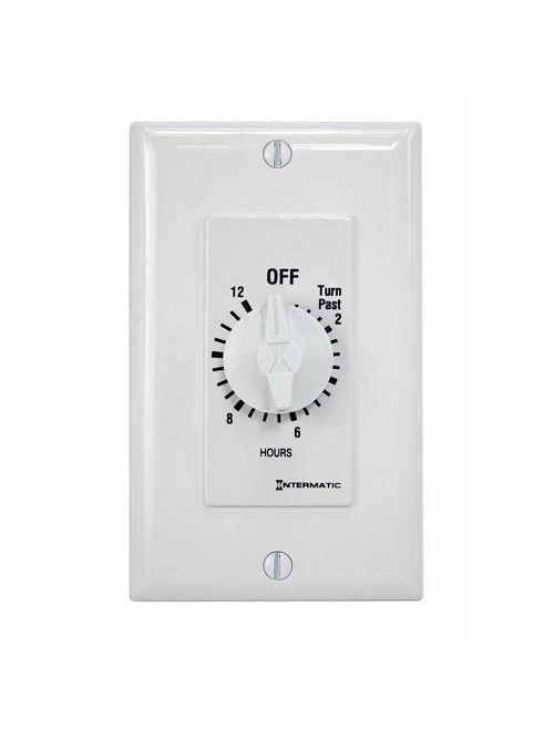 Intermatic FD12HWC 12 Hour 125 to 277 VAC 60 Hz SPST White Countdown Timer Intermatic FD12HWC 12 Hour 125 to 277 VAC 60 Hz SPST White Countdown Timer