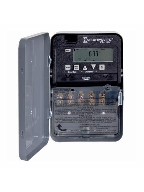 Product image for Intermatic ET1115C NEMA 1 Steel Case 24 Hour 120 to 277 VAC 60 Hz 10/20 Amp SPDT Electronic Time Switch