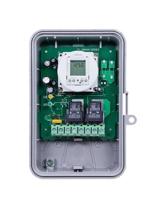 Product image for Intermatic GM40AVE NEMA 3R 120 to 277 VAC 50/60 Hz 40 Amp DPDT Auto Voltage Electromechanical Time Switch