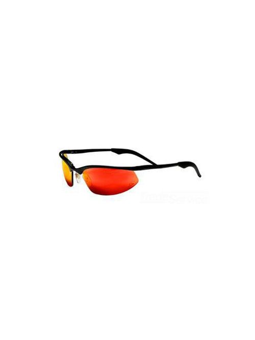 Product image for 3M Industrial Safety 11446-00000-10 Black Aluminum Frame Red Mirror Lens Protective Eyewear