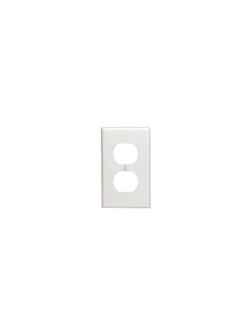 Leviton 88003 2.75 x 0.22 x 4.5 Inch 1-Gang Smooth White Thermoset Device Mount Standard Duplex Receptacle Wallplate Leviton 88003 2.75 x 0.22 x 4.5 Inch 1-Gang Smooth White Thermoset Device Mount Standard Duplex Receptacle Wallplate