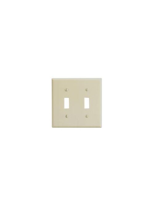 Leviton 86009 4.56 x 0.22 x 4.5 Inch 2-Gang Smooth Ivory Thermoset Device Mount Standard Toggle Switch Wallplate Leviton 86009 4.56 x 0.22 x 4.5 Inch 2-Gang Smooth Ivory Thermoset Device Mount Standard Toggle Switch Wallplate
