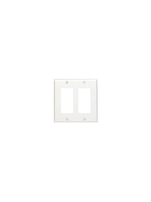 LEVITON 80409-W 2GANG DECORAWALLPLATE WHITE LEVITON 80409-W 2GANG DECORAWALLPLATE WHITE