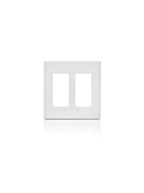 Leviton 80309-SW 4.56 x 0.22 x 4.5 Inch 2-Gang Smooth White Polycarbonate Snap-On Screwless Standard Wallplate Leviton 80309-SW 4.56 x 0.22 x 4.5 Inch 2-Gang Smooth White Polycarbonate Snap-On Screwless Standard Wallplate