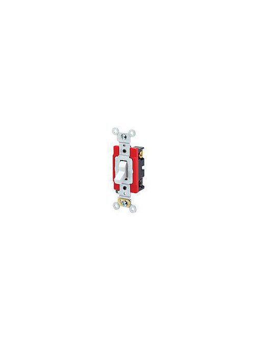 Leviton 1223-2W 120/277 VAC 20 Amp 2 Hp 3-Way White Thermoplastic Self Grounding Toggle Quiet Switch Leviton 1223-2W 120/277 VAC 20 Amp 2 Hp 3-Way White Thermoplastic Self Grounding Toggle Quiet Switch