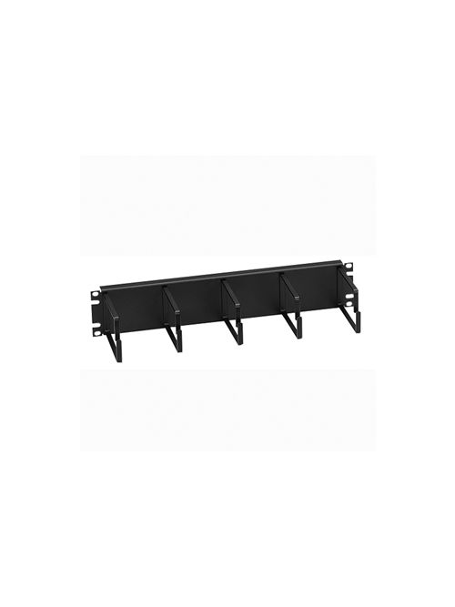 Leviton 49253-BCM 19 x 4.5 x 3.47 Inch Black 16 Gauge Steel Horizontal 2-Rack Unit 5-Ring Flat Cable Manager Leviton 49253-BCM 19 x 4.5 x 3.47 Inch Black 16 Gauge Steel Horizontal 2-Rack Unit 5-Ring Flat Cable Manager