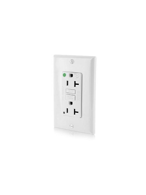 Product image for LEV 7899-HGW WHT 20A SL PRO GFCI