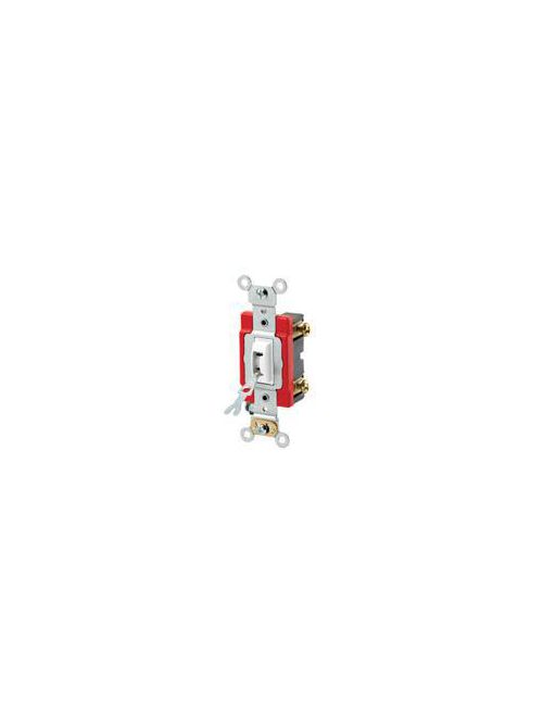 Leviton 1221-2WL 120/277 VAC 20 Amp 1-Pole 2 Hp White Thermoplastic Self Grounding Locking Toggle Quiet Switch Leviton 1221-2WL 120/277 VAC 20 Amp 1-Pole 2 Hp White Thermoplastic Self Grounding Locking Toggle Quiet Switch