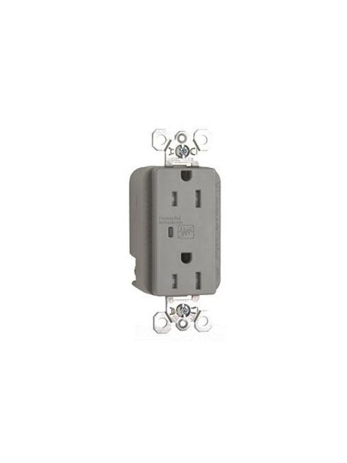 Product image for P&S TR5252-GRYSP 15A/125V DUP RCPT