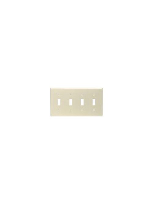 Leviton 86012 8.19 x 0.22 x 4.5 Inch 4-Gang Smooth Ivory Thermoset Device Mount Standard Toggle Switch Wallplate Leviton 86012 8.19 x 0.22 x 4.5 Inch 4-Gang Smooth Ivory Thermoset Device Mount Standard Toggle Switch Wallplate