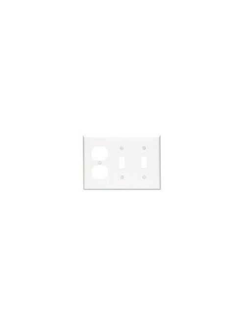 Leviton 88021 6.38 x 0.22 x 4.5 Inch 3-Gang Smooth White Thermoset Device Mount Standard Combination Wallplate Leviton 88021 6.38 x 0.22 x 4.5 Inch 3-Gang Smooth White Thermoset Device Mount Standard Combination Wallplate