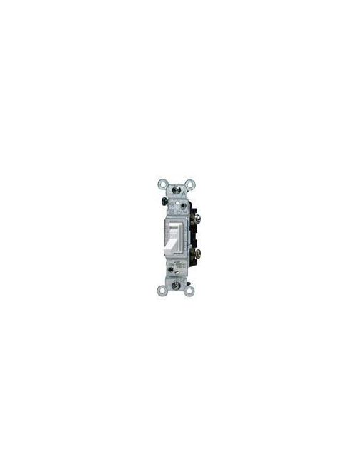 Leviton 1451-2W 120 VAC 15 Amp 1-Pole 1/2 Hp White Thermoplastic Grounding Framed Toggle Quiet Switch Leviton 1451-2W 120 VAC 15 Amp 1-Pole 1/2 Hp White Thermoplastic Grounding Framed Toggle Quiet Switch