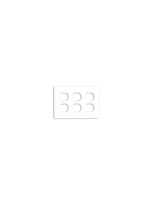 Leviton 86030 6.38 x 0.22 x 4.5 Inch 3-Gang Smooth Ivory Thermoset Device Mount Standard Duplex Receptacle Wallplate Leviton 86030 6.38 x 0.22 x 4.5 Inch 3-Gang Smooth Ivory Thermoset Device Mount Standard Duplex Receptacle Wallplate